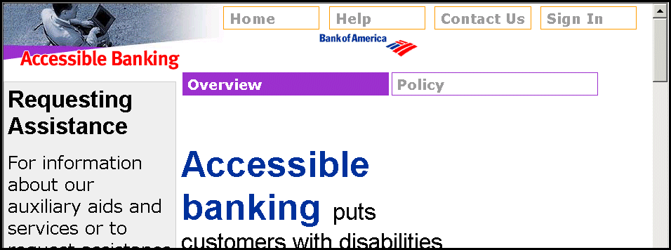 screen capture of www.bankofamerica.com/accessiblebanking/ (described in main body text preceeding the previous image)